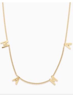 Mint & Lily Gold MAMA Letter Necklace